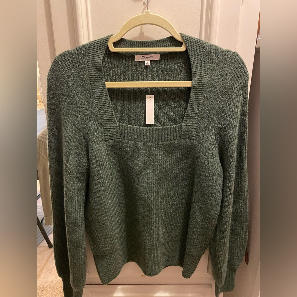 NWT Madewell Melwood Square Neck Pullover